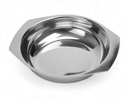 Тарілка з нержавіючої сталі Interos, 18,5 см з ручками